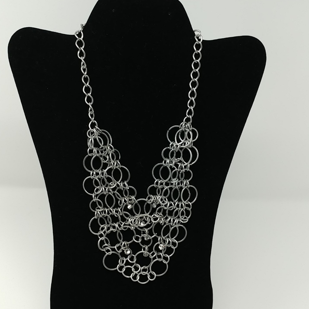 NWT Cascading Collage Rings Necklace
